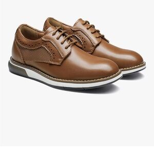 Boys Size 1 - Brown Wingtip Oxford Dress Shoes - Used